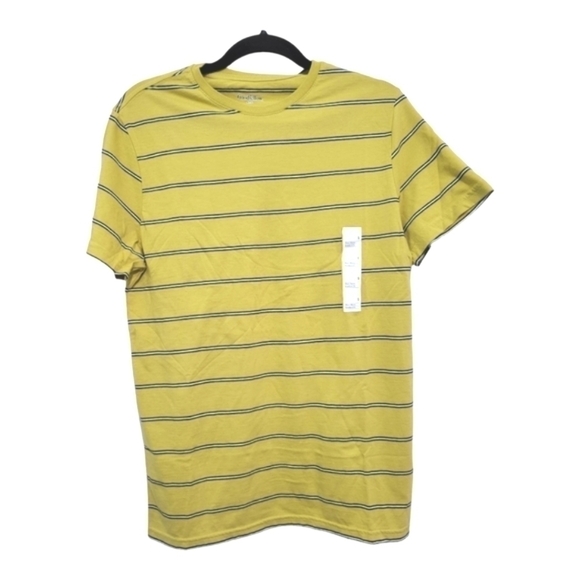 Goodfellow & Co Yellow Striped Mens Tee Size S - Picture 2 of 6